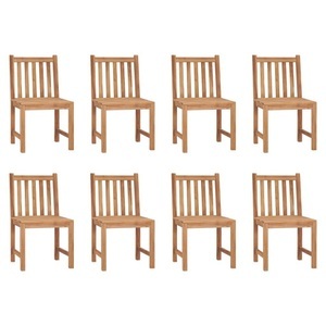 vidaXL, vidaXL Gartenstühle 8 Stk. Massivholz Teak