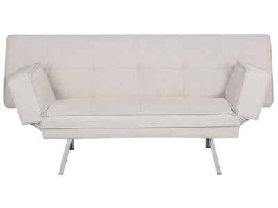 Beliani, Schlafcouch aus Polyester Modern BRISTOL Schlafcouch aus Polyester Modern BRISTOL, Beliani - Schlafsofa aus Polyester Modern BRISTOL, One Size, Perle
