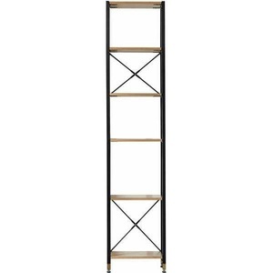 Mobilia, Mobilia - Regal - Natur und Schwarz, Regal schmal natur 45x210
