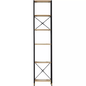 Mobilia, Mobilia - Regal - Natur und Schwarz, Regal schmal natur 45x210