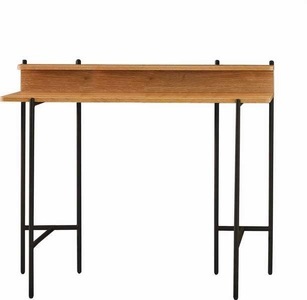 Mobilia, Mobilia - Schreibtisch 120x46 cm - Natur und Schwarz, Schreibtisch Konsolentisch natur 120x46