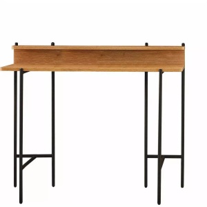 Mobilia, Mobilia - Schreibtisch 120x46 cm - Natur und Schwarz, Schreibtisch Konsolentisch natur 120x46