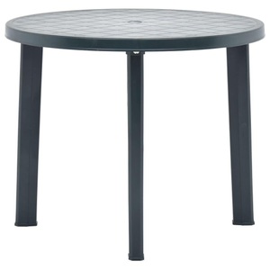 vidaXL, vidaXL Gartentisch Grün 89 cm Kunststoff