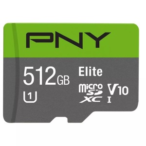 Pny, PNY microSDXC-Karte Elite UHS-I, PNY Elite - Flash-Speicherkarte (microSDXC-an-SD-Adapter inbegriffen) - 512 GB - Video Class V10 / UHS-I Class 1 / Class10 - microSDXC UHS-I