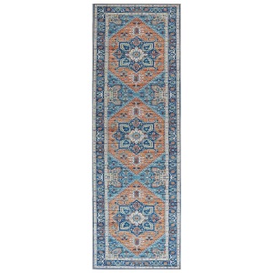Beliani, Teppich aus Polyester Modern RITAPURAM Teppich aus Polyester Modern RITAPURAM, Beliani - Teppich aus Polyester Klassisch RITAPURAM, 80x240cm, Blau Bunt