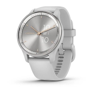 Garmin, GARMIN vívomove Trend - Smartwatch (Breite: 20 mm, Silikon, Hellgrau/Silber), Garmin Vivomove Trend Hellgrau/Silber ? Grau