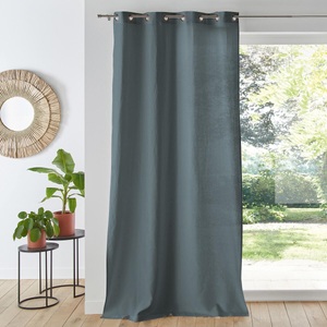 LA REDOUTE INTERIEURS, Vorhang Onega Unisex Grün 135x260 cm, La Redoute Intérieurs - Vorhang Onega mit Ösen, 135x260 cm, Blau
