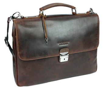 Bugatti, bugatti Aktentasche »ROMANO«, Bugatti - Romano Aktentasche S Dunkelbraun, für Damen, Braun, One Size