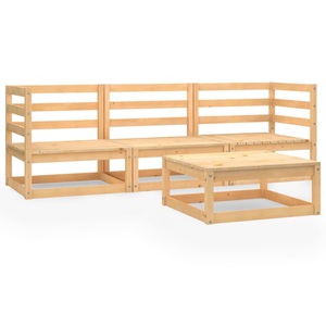 vidaXL, vidaXL 4-tlg. Garten-Lounge-Set Massivholz Kiefer
