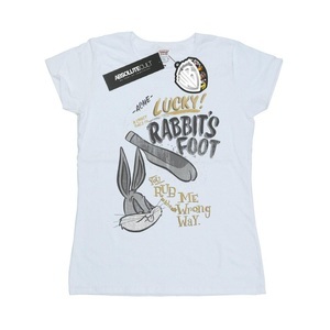 LOONEY TUNES, Bugs Bunny Rub Me The Wrong Way Tshirt Damen Weiss M, 