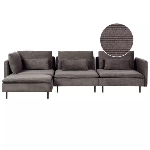 Beliani, Modulsofa aus Cord Modern EGERIS Modulsofa aus Cord Modern EGERIS, Beliani - Modulsofa aus Cord Modern EGERIS, One Size, Erdbraun