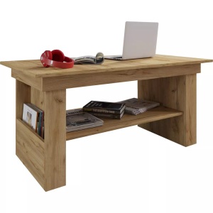 MID.YOU, MID.YOU Couchtisch in holzwerkstoff 65/115/52,5 cm , Kobila , Eichefarben, Honig , 115x52.5 cm , melaminharzbeschichtet,Nachbildung , Stauraum, ausziehbar, höhenverstellbar , 000657016705, VCM - Holz Wohnzimmertisch Kobila höhenverstellbar ausziehbar, One Size, Beige Medium