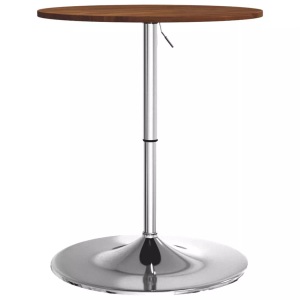 vidaXL, vidaXL Bartisch Dunkelbraun Ø60x89,5 cm Massivholz Eiche, vidaXL Bartisch Dunkelbraun Ø60x89,5 cm Massivholz Eiche