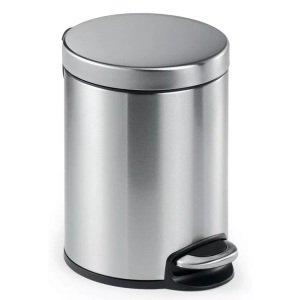 Durable, Durable TRETEIMER EDELSTAHL RUND 5 340023 1 St., Durable Treteimer, 5lt, Edelstahl, 20cm x 26cm, 340023