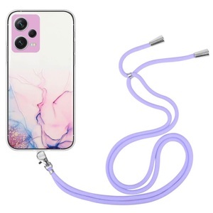 Cover-Discount, iPhone 12 12 Pro - Hülle mit Umhängeband Marble, 