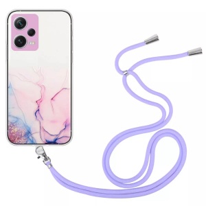 Cover-Discount, iPhone 12 12 Pro - Hülle mit Umhängeband Marble, 