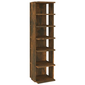 vidaXL, vidaXL Schuhregal Räuchereiche 27,5x27x102 cm Holzwerkstoff
