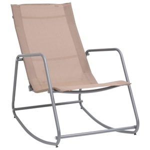 vidaXL, vidaXL Garten-Schaukelstuhl Taupe 95x54x85 cm Textilene, 