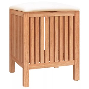 vidaXL, vidaXL Badhocker 40,5x40x52 cm Massivholz Nussbaum