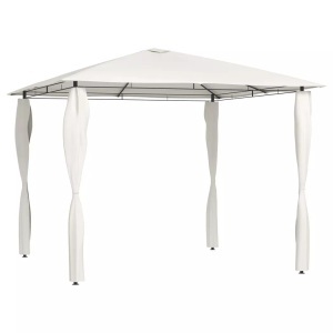 vidaXL, vidaXL Pavillon mit Seitenwand 3x3x2,6 m Creme 160 g/m², vidaXL Pavillon mit Pfostenabdeckungen 3x3x2,6 m Creme 160 g/m²
