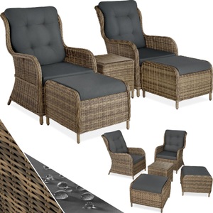 TecTake, Aluminium Rattan Sitzgruppe Benissa Aluminium Rattan Sitzgruppe Benissa, 