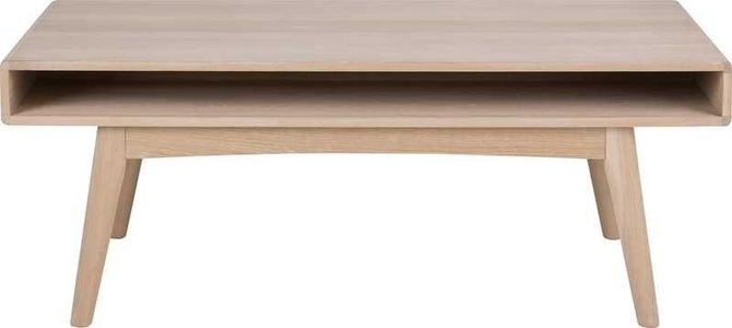 Actona, Actona - Holz-Couchtisch - Hellbraun, Couchtisch Brighton weiss 130x70x50