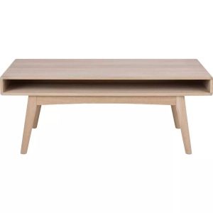 Actona, Actona - Holz-Couchtisch - Hellbraun, Couchtisch Brighton weiss 130x70x50