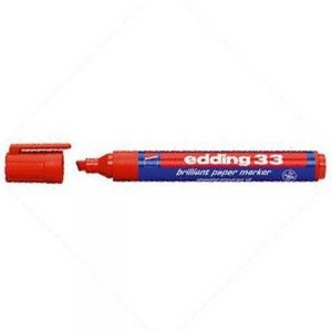 edding, EDDING Permanent Marker 33, Filzstift, Edding 33, Permanent Marker, rot, 33-2