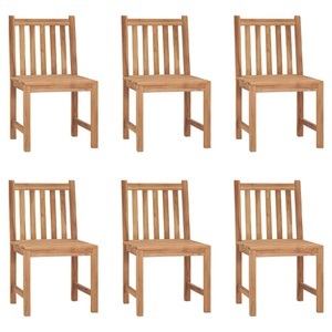 vidaXL, vidaXL Gartenstühle 6 Stk. Massivholz Teak, vidaXL Gartenstühle 6 Stk. Massivholz Teak