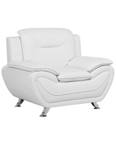 Beliani, Beliani Sessel Kunstleder weiss LEIRA, 