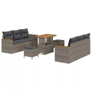vidaXL, VidaXL - Garten-sofa poly-rattan, One Size, Grau, VidaXL - Garten-sofa poly-rattan, One Size, Grau