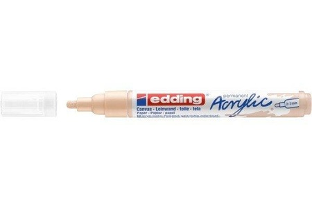 edding, edding Acrylmarker 5300, warmbeige, Edding Acrylmarker 5300, 1-2mm, hautfarbe, 5300-255