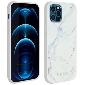 Apple, Guess - iPhone 12 Pro Max Hardcase Hülle Marble (GUHCP12LPCUMAWH) - Weiss, 