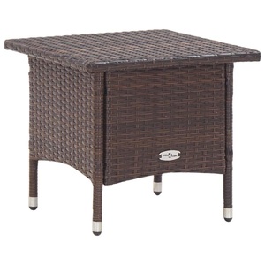 Diverse Hardware, Teetisch Braun 50 x 50 x 47 cm Poly Rattan