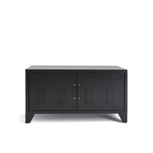 LA REDOUTE INTERIEURS, Sideboard Hiba, 2 Türen, Metall, La Redoute Intérieurs - Niedriger Schrank Hiba mit 2 Türen, One Size, Schwarz
