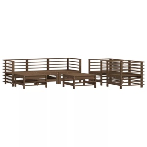 vidaXL, vidaXL 7-tlg. Garten-Lounge-Set Honigbraun Massivholz Kiefer, vidaXL 7-tlg. Garten-Lounge-Set Honigbraun Massivholz Kiefer