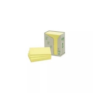 3m, 3M Notizzettel Post-it Green Notes 7.6 cm x, 3M Post-it Haftnotizen Recycling, 127mm x 76mm, gelb, 655-1T, (16 x 100 Blatt)