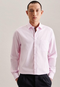 Business Hemd Regular Fit Langarm Uni Herren Pink 38