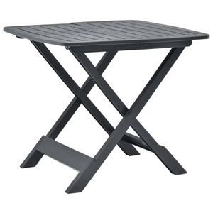 Diverse Hardware, Gartentisch Klappbar Anthrazit 79 x 72 x 70 cm Kunststoff
