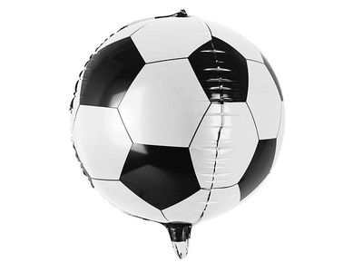 PartyDeco, Partydeco Folienballon Fussball Schwarz/Weiss, Partydeco Folienballon Fussball Schwarz/Weiss