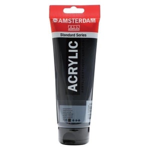 Royal Talens, Royal Talens Amsterdam Standard peinture acrylique 250Ml-oxyde noir, Talens Acrylfarbe Amsterdam, ox.schwarz, 17127350, (250ml)