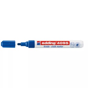 edding, EDDING Kreide-Stift, CHALK MARKER 4095, Edding 4095, Windowmarker, 2-3mm, blau, 4095-3