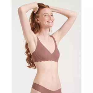 SLOGGI, sloggi Bügelloser BH »ZERO Microfibre 2.0 Soft bra«, nahtlos und unsichtbar, Sloggi - Zero Microfibre Soft Bra, für Damen, Braun, Größe S