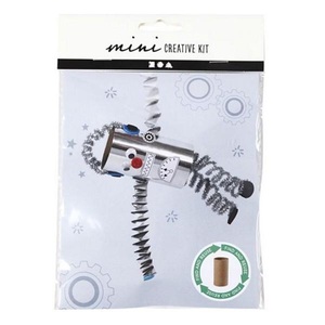 Creativ Company, Creativ Company - Bastelset Mini WC-Papier-Rollen-Roboter 7-teilig, Silber, Creativ Company Bastelset Mini WC-Papier-Rollen-Roboter 7-teilig, Silber