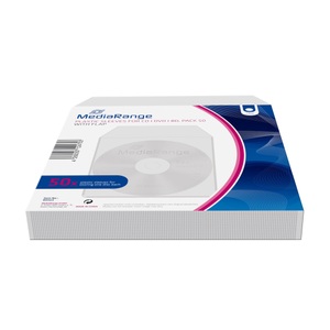 Mediarange, MediaRange CD-Tasche Plastik, CD/DVD-Folientaschen, transparent, für den Versand geeignet