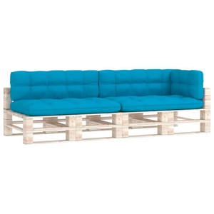 vidaXL, vidaXL Palettensofa-Auflagen 5 Stk. Blau, vidaXL Palettenkissen 5-tlg. Blau Stoff