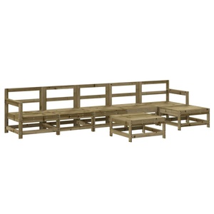 vidaXL, vidaXL 7-tlg. Garten-Lounge-Set Kiefernholz Imprägniert, vidaXL 7-tlg. Garten-Lounge-Set Kiefernholz Imprägniert