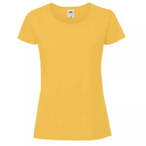 Fruit Of The Loom, Premium Tshirt Damen Gelb S, Fruit of the Loom - Premium TShirt, für Damen, Gelb, Größe S