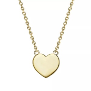 Glanzstücke München, Kette mit Anhänger Sterling Silber gelbvergoldet, Glanzstücke München - Halskette Herz, 40cm, Gold