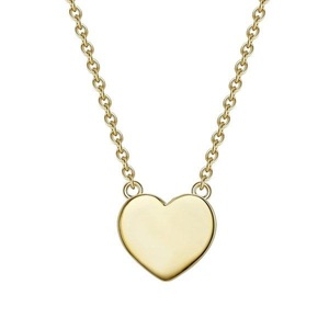Glanzstücke München, Kette mit Anhänger Sterling Silber gelbvergoldet, Glanzstücke München - Halskette Herz, 40cm, Gold